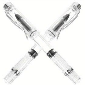 Resim 2 Adet Jel Kalem 0.38/0.5mm Akıcı Yazım Taşınabilir Büyük Kapasiteli Mürekkep Kalemi, Kaligrafi Ofis Okul Hediyeleri 