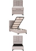 Resim Kilim Mobilya Bamboo Sleepy İkili Set (Sandıklı Baza + Başlık) 150x200 Krem 
