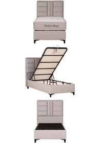 Resim Kilim Mobilya Bamboo Sleepy İkili Set (Sandıklı Baza + Başlık) 150x200 Krem 