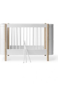 Resim Oliver Wood Mini+ Beşik 74X126 cm (White Oak) 