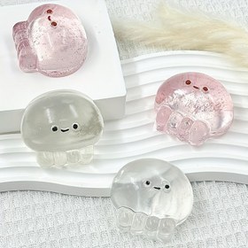 Resim Şeffaf Kristal Octopus Jellyfish Sıkıştırma Oyuncak - Sevimli Yumuşak Tasarım, Partiler ve Hediyeler için Mükemmel, Eğlenceli Parti Favori | Oyuncağı Tasarımı 