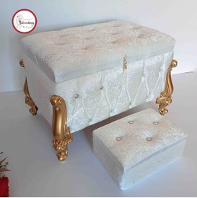 Resim Gelincimherşey 2’li Kadife Kaplama Gelin Sandığı Söz Nişan Çeyiz Sandığı 