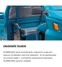 Resim Kuba GL35000 Elektrikli Pikap Kabinli Beyaz 