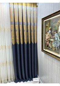 Resim Nivemeshome Milas Antrasit-gold 671539 1/3 Sık Pileli Fon Perde Apm Antrasit- Gold 