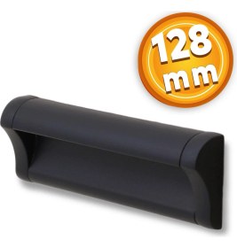 Resim Nzb Mobilya Dolap Kapak Çekmece Kulpu Kulbu 128 mm Mat Siyah Metal Kulp 