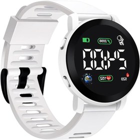 Resim Mzshne Su Geçirmez Spor Kol Saati Öğrenci Dış Mekan Kullanımı için Günlük Basit Dijital Ekran Saatleri, Siyah, Kayış 