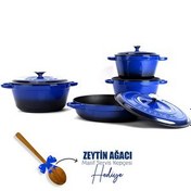 Resim Lava 4x New Heritage Serisi Mavi Döküm Demir Tencere Seti LV S NHR 4X SET B 