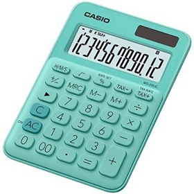 Resim Casio MS-20UC-GN 12 Hane Masaüstü Yeşil Hesap Makinesi 
