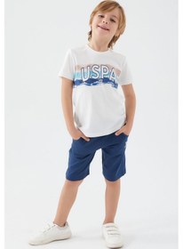 Resim U S Polo Assn Sweet İntense Krem Erkek Çocuk Bermuda Takım 