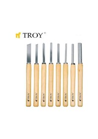 Resim Troy T25008 Ahşap Torna Bıçak Seti 8 Parça 