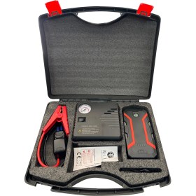 Resim Taşınabilir Akü Takviye Cihazı, Jump Starter, Lastik Şişirme Pompası Hediyeli 