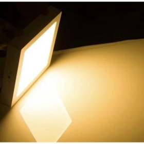 Resim Cata 18 Watt Panel LED Armatür Sıva Üstü Kare Ct 5234 Günışığı Sarı Işık 3200K Alüminyum Kasa 