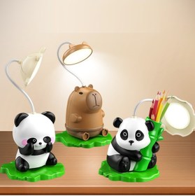 Resim Livava Panda Masa Lambası, Kalemlik ve Kalemtıraş, Renkli, 29x12 