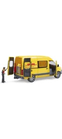 Resim Bruder Oyuncak Araba MB Sprinter DHL Kamyonu Sürücü ile 43.5 cm ABS Plastik Model 