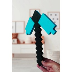 Resim Alisa 3D 25CM Minecraft Elmas Kazma, Minecraft Diamond Pickaxe 25 cm 