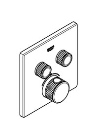 Resim Grohe Grohtherm Smartcontrol Çift Valfli Akış Kontrollü Ankastre Termostatik Duş Bataryası - 29124Gn0 Altın 