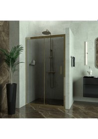 Resim Tekno Duş Bronze Capello 6mm Füme Cam 1 Sabit 1 Sürgü İki Duvar Arası Duşakabin Füme 