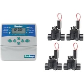 Resim HUNTER ECO LOGİC ELC 401 KONTROL ÜNİTESİ VE SELENOİD SETİ (4 İSTASYON) 