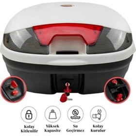 Resim pekars 46 Lt Beyaz Motosiklet Çantası 