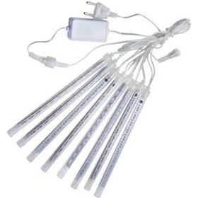 Resim Mufunye Toptan Fişli Meteor Duşu Lamba Şeridi Yama Renkli Lamba Tüpü Buz Konisi Akış Dış Aydınlatma Dekorati 