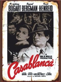 Resim Casablanca Film Afişi Retro Klasik Sinema Posteri 