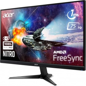 Resim Acer Nitro QG241Ybii 75Hz 23.8" 1ms (Analog+HDMI) FreeSync Full HD Monitör 