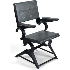 Resim Entema Doğal Ağaç Masif Kütük Sandalye Konforlu Sandalye Metal Ayak 