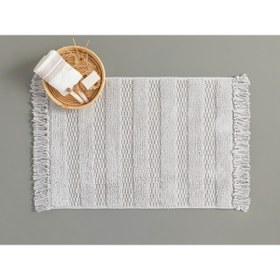 Resim English Home Ava Pamuklu Banyo Paspası 60x90 Cm Açık Gri 