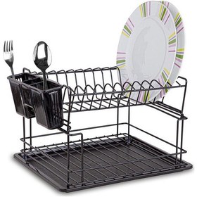 Resim Kb010 2 Katlı Bulaşıklık - Siyah Çok renkli 