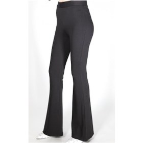 Resim Aysu Kadın Siyah Ispanyol Paça Çelik Örme Toparlayıcı Taytsiyahxl Siyah 