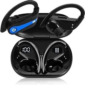 Resim UrbanX Challenger Serisi Spor Kulaklık Dahili Mikrofonlu Kablosuz Bluetooth, 200H Üstün Çalma Süresi, Sürükleyici Ses, Hızlı Çift, Güvenli Uyum, IPX7 Su Geçirmez, Vivo S1 ile Uyumlu - Mavi 