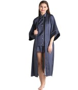 Resim U&me Saten Sabahlık Lacivert Um220431101 R007 Lacivert 