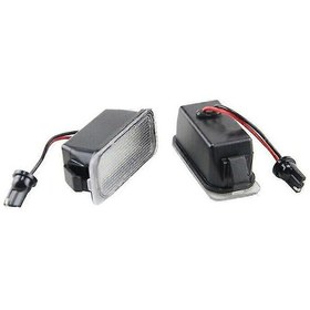 Resim Focus Ii Fiesta Vii Mondeo Iv Kuga 2008-2019 Siyah Şeffaf İçin 2x Led Plaka Lambası 