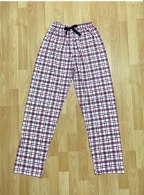 Resim Betimoda Kadın Pijama Altı Kurdeleli Mürdüm Kare 001 