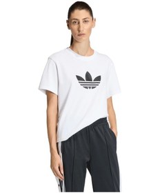 Resim Kd6225-k Adidas Trefoıl Boxy T Kadın T-shirt Beyaz Kd6225-k Beyaz 