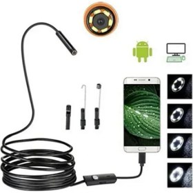 Resim Kuzgun Ticaret Endoskop Yılan Video Kamera Led’li 5 Metre 7 mm Sert Kablo Yüksek Kaliteli Stereo ( Lisinya ) 
