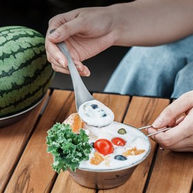 Resim Sınırsız Seyahat Saf Titanyum Kaşık - Ultra Hafif, Taşınabilir Mutfak ve Yemek Kaşığı, Kamp ve Açık Hava Kullanımı İçin İdeal, Kamp Gereksinimleri | Zarif Kaşık Tasarımı | Dayanıklı Mutfak Eşyaları 