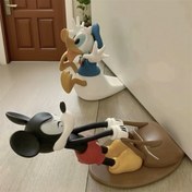 Resim Disney Resmi Mickey Mouse Kapı Tırnağı - Çarpma Önleyici, Siyah Pantolon ve Kırmızı Ayakkabı Tasarımlı Klasik Mickey Figürü, Sağlam Taban ile Stabilite - Oturma Odası, Mutfak, Yatak Odası için Koleksiyonluk Ev Dekoru - Hayranlar İçin Mükemmel Disney Hediyesi, Oyuncul Karakter Tasarımı, Dayanıklı Yapı 