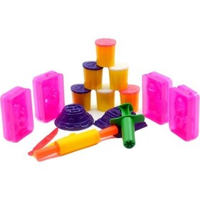 Resim Bubu 3D Unicorn Oyun Hamuru Kalıbı Ve 6 Renk Oyun Hamuru Set 