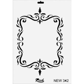 Resim Mey Ithalat® Rich New Seri N-342 Stencil 35X25 cm 