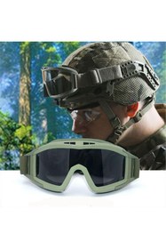 Resim ReVision Taktikal Gözlük 3 Lensli Koruyucu Maske / Tactical Gözlük / Airsoft ve Bisiklet Gözlüğü 
