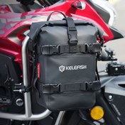 Resim Motosiklet Sürüşü Su Geçirmez Yan Cep, Çok Fonksiyonlu Büyük Kapasiteli Tampon Depolama Çantası, Motosiklet Asılı Çanta, Kuyruk Çantası, Motosiklet Aksesuarları 