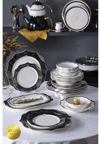 Resim Neva N3246 Marble Plus Romantik 28 Parça 6 Kişilik Yemek Takımı 