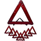 Resim Araç İkaz Uyarı Üçgen Reflektör Seti Katlanabilir 8 Adet 