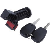 Resim Crackedice Renault Clio Dacia Logan Sandero İçin Kontak Kilidi Silindiri Ve 2 Anahtar 