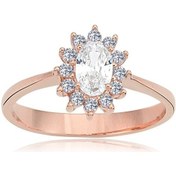 Resim 1,10Ct Oval 0,24Ct Pırlanta (Signity Swarovski) Taşlı Pırlanta Mo 