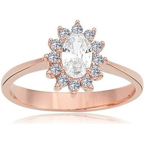 Resim 1,10Ct Oval 0,24Ct Pırlanta (Signity Swarovski) Taşlı Pırlanta Mo 