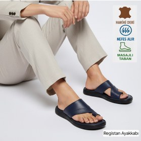 Resim Registan Shoes HAKİKİ KALİTELİ DERİ- TOMMY VERCCETTI TERLİK - SANDALET - PARMAK ARASI- MASAJ TABAN 