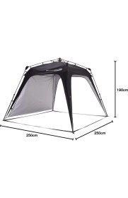 Resim Begin Power Where Tomorrow Pavillon Otomatik Gazebo-Siyah Plaj Bahçe Tentesi Açık Çadır 