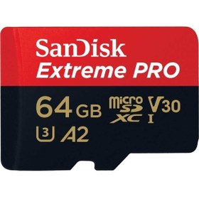 Resim Sandisk Extreme PRO 64GB MicroSDXC UHS-1 A2 170MB/s SDSQXCY-64G-GN6MA 